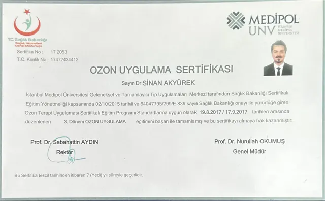 Ozon Uygulama Sertifikası